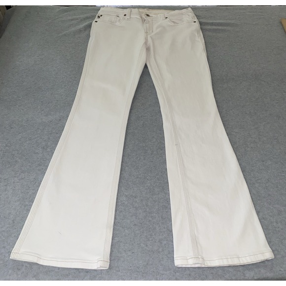 Y2K Ralph Lauren Jeans Co Whitney Jean Women's 8 30" White Stretch Bootcut Denim - Picture 1 of 16